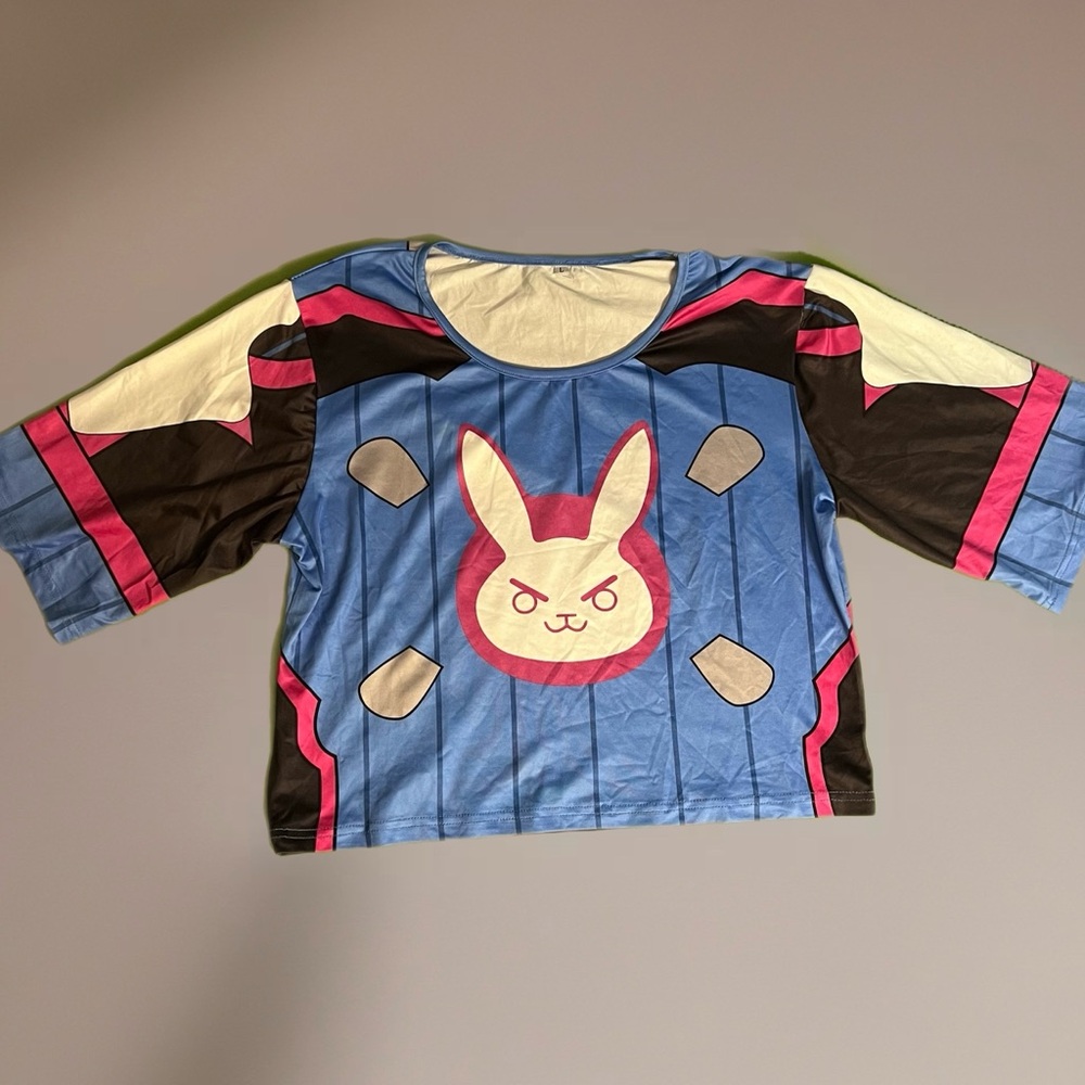 Large Overwatch D.Va Short Sleeve Crop Top